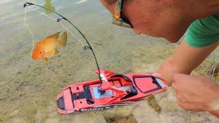 TOY Boat Catches Colorful  FISH For Baby Jaws