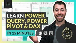 Use Excel Like a PRO  Learn Power Query Power Pivot & DAX in 15 MINUTES project files included