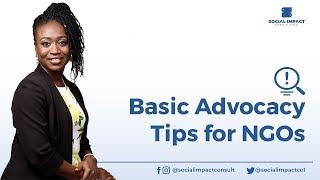 Basic Advocacy Tips for NGOS