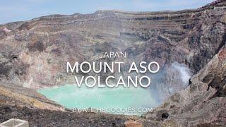 Mount Aso Volcano Japan - how it looked like before the eruption 20. Oct. 2021 and 2016