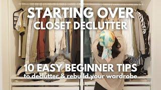 Getting rid of 75% of my closet  How to declutter  10 minimalist beginner wardrobe tips