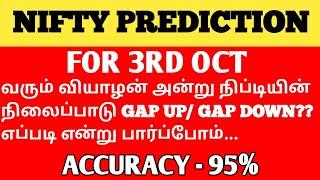 NIFTY PREDICTION FOR TOMORROW 31024  #niftyprediction  #nifty  TAMIL STOCK ANALYSER