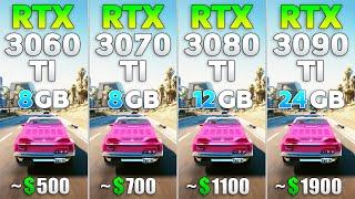 RTX 3090 Ti vs RTX 3080 Ti vs RTX 3070 Ti vs RTX 3060 Ti - Test in 4K