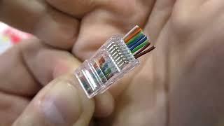 Обжатие СКВОЗНЫХ коннекторов RJ45 витая пара