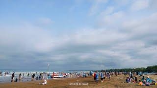 4K Suasana Pantai Pangandaran di Kamis Pagi