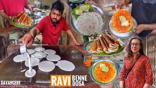 No.1 Benne Dosa Hotel  1000 People Eat Everyday  Foreigner Choice Ravi Benne Dosa  Street Food