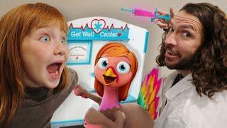 TURKEY DANCE family song Adley & Niko visit Doctor Dad for STiCKER POX and TURKEY FEET Music Video