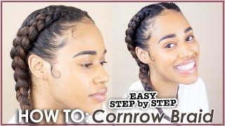 How to Dutch BraidCornrow Natural Hair  Dutch Braids