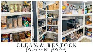 PANTRY MAKEOVER  REALISTIC CLEAN RESTOCK AND ORGANIZATION  CHARLOTTE GROVE FARMHOUSE