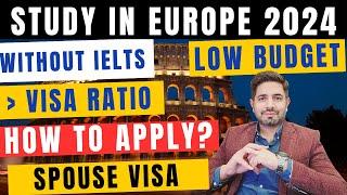 Study in Europe without IELTS 2024  Schengen Study VISA for Pakistani  Low Cost Study Abroad