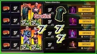 Rápido canjea 210 Tokens Festejo 4 Aspectos GRATIS Intercambio insano Playera campeon FFWS Free fire