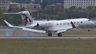 FullHD Qatar Executive Gulfstream G650 landing at GenevaGVALSGG