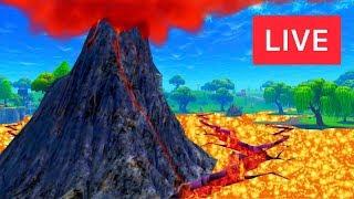  LIVE *NEW* CUBE VOLCANO EVENT AT LOOT LAKE FORTNITE BATTLE ROYALE