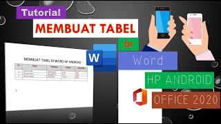 Cara Membuat Tabel di word hp Android 2020 5 Menit Bisa