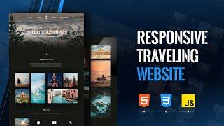 Responsive Travel website using HTML CSS JS  One Page Modern Website