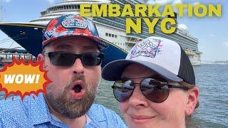 Carnival Venezia Embarkation  Pier 88 Manhattan Cruise Ship Boarding