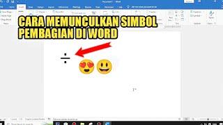 CARA MEMUNCULKAN SIMBOL PEMBAGIAN DI WORD