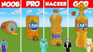 FANTA SODA HOUSE BUILD CHALLENGE - Minecraft Battle NOOB vs PRO vs HACKER vs GOD  Animation