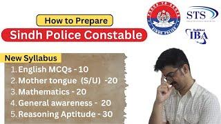 How to prepare Sindh Police constable 2024  IBA STS Pattern  New Syllabus 2024  RRF  CMU  SSU