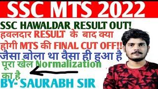 SSC MTS 2022 FINAL EXPECTED CUT OFF AFTER HAWALDAAR CUT OFF  MTS 2022 EXPECTED CUT OFF  #sscmts