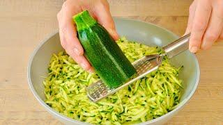 Better than pizza Just grate 1 zucchini Delicious and easy zucchini recipe Vegan ASMR cooking