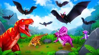 Super Trex to the Rescue Saving Dinosaurs from Bats Attack - Jurassic World Adventures 2024
