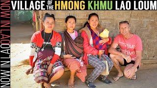 Travelling Laos  Hill Tribes Hmong Khmu and Lao Loum live together in High Mountain Village Laos