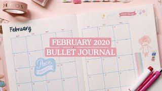 February 2020 Bullet Journal Setup pinkredblue  Abbey Sy