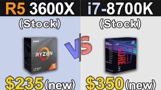 Ryzen 5 3600X Vs. i7-8700K  1080p and 1440p  New Games Benchmarks