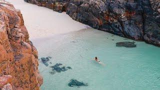 WILD SWIMMING ON A TINY SCOTTISH ISLAND  chilly skinny-dipping in a tropical paradise