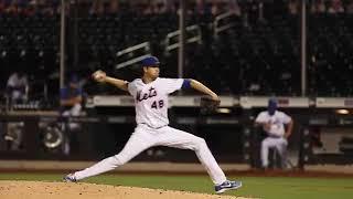 Jacob deGrom Slow Motion Pitching Mechanics Third Base Side View