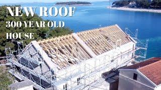300 Year Old House Gets a New Roof - renovation  reconstruction Pt-1