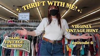 More $1.00 VINTAGE STEALS Thrift With Me at Goodwill Thrifting Road Trip 6