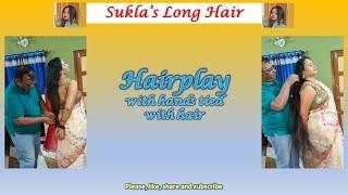 Suklas long hair - Hairplay with hand tied with hair