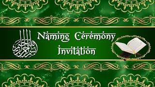 Muslim Naming Ceremony Invite Video According to Sunnah  Aqiqah Ceremony Invitation