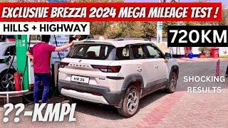 New Maruti Brezza Highway Mileage Test Petrol 2024 Tank To Tank  Brezza Automatic  brezza zxi 2024