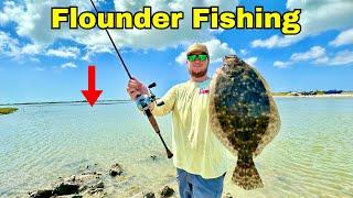 FLOUNDER FISHING Galveston Bay from the BANK