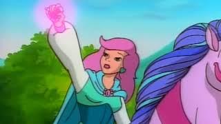 Jewel Power Magic Transformation  Princess Gwenevere Starla and the Jewel Riders  90s Cartoon