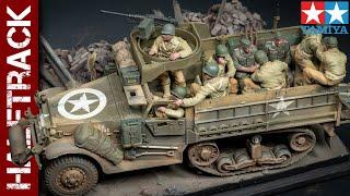 M3 Halftrack US figures and German POWs Tamiya 135 scale model