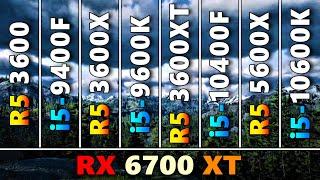 R5 3600 vs i5 9400F vs R5 3600X vs i5 9600K vs R5 3600XT vs i5 10400F vs R5 5600X vs i5 10600K