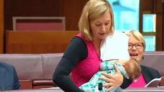 Aussie senator breastfeeds while moving motion in parliament