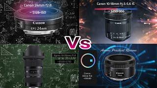 Canon 50mm f1.8 vs Canon 24mm 2.8 vs Canon 10-18mm f4.5 vs Sigma 18-35mm Art f1.8 in 2021