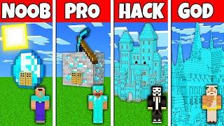Minecraft Battle NOOB vs PRO vs HACKER vs GOD DIAMOND HOUSE BUILD CHALLENGE in Minecraft