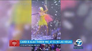 Cardi B throws mic at DJ while performing at Drai’s Nightclub in Las Vegas