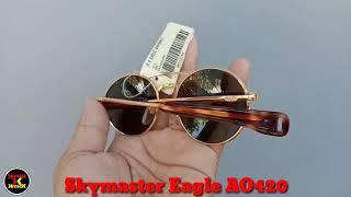 American Optikal AO420 Skymaster Eagle Round Vintage Sunglasses