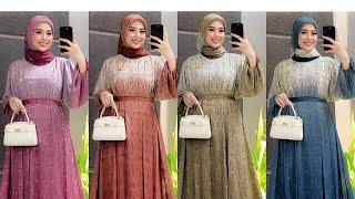 Gamis Kombinasi 2 Warna Trend Terbaru  0813-2626-5177