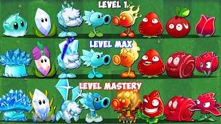 Random 30 RED vs BLUE Plants Level 1 vs Max vs M200 - Who Will Win? - Pvz 2 Plant vs Plant