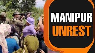 LIVE Manipur Unrest Womens group block security forces in Manipur  News9