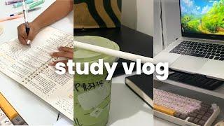 ️ study vlog  getting productive cozy early mornings note-taking organizing journaling