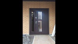 Современная входная металлическая дверь в стиле хайтек с терморазрывом в дом. Дизайн просто бомба